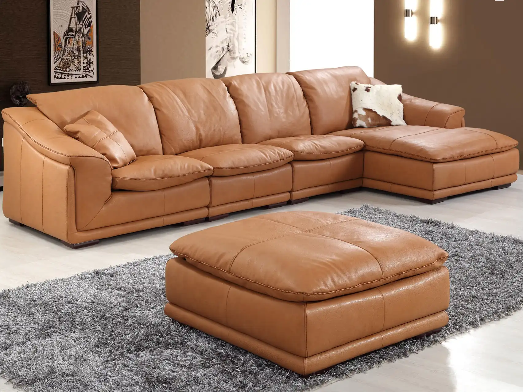 ottoman to go with brown leather couch