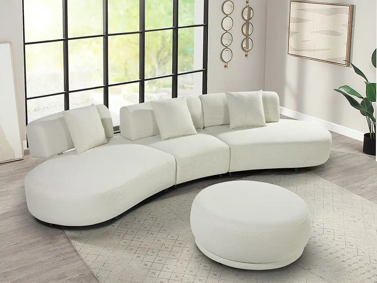 Storage ottoman for sofa