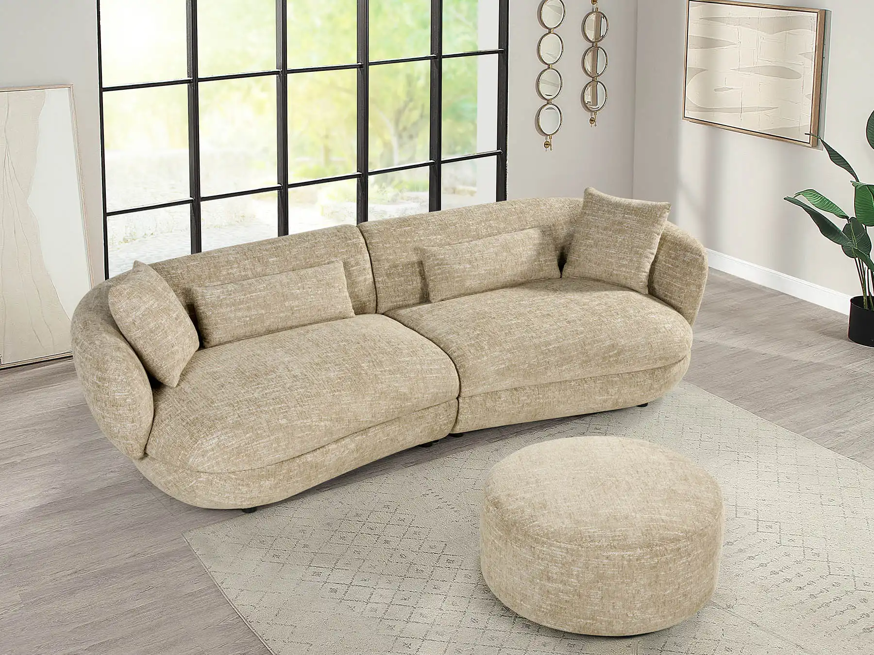 comfortable sofas with ottomans