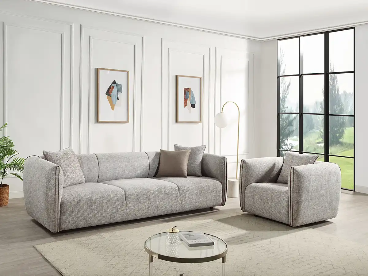 5 seater fabric sofa set