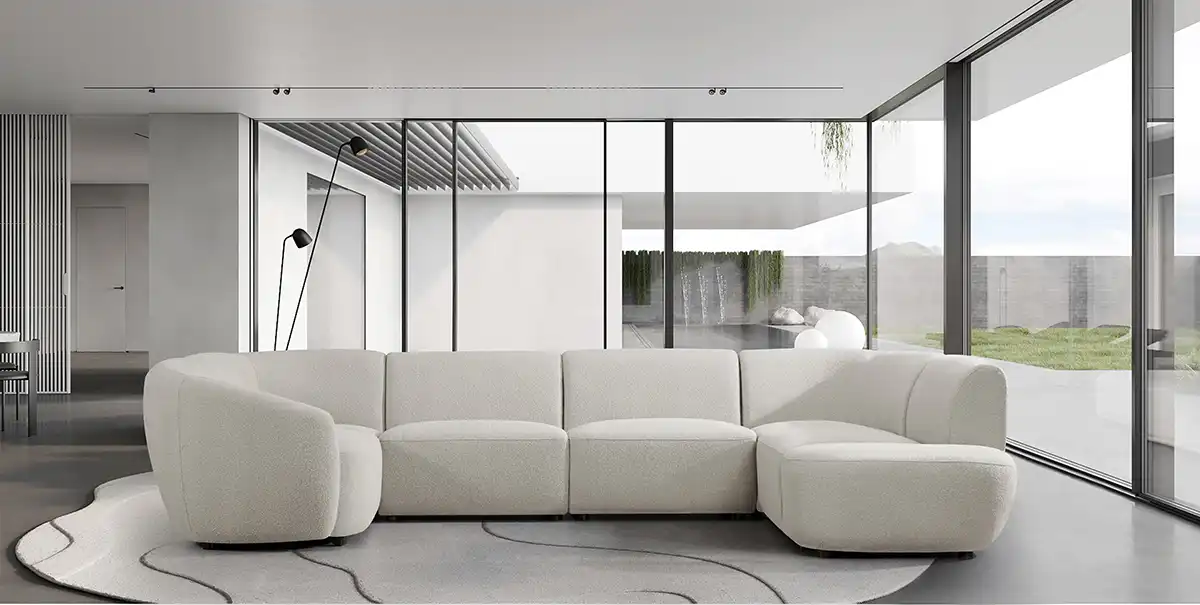 5 seater fabric sofa