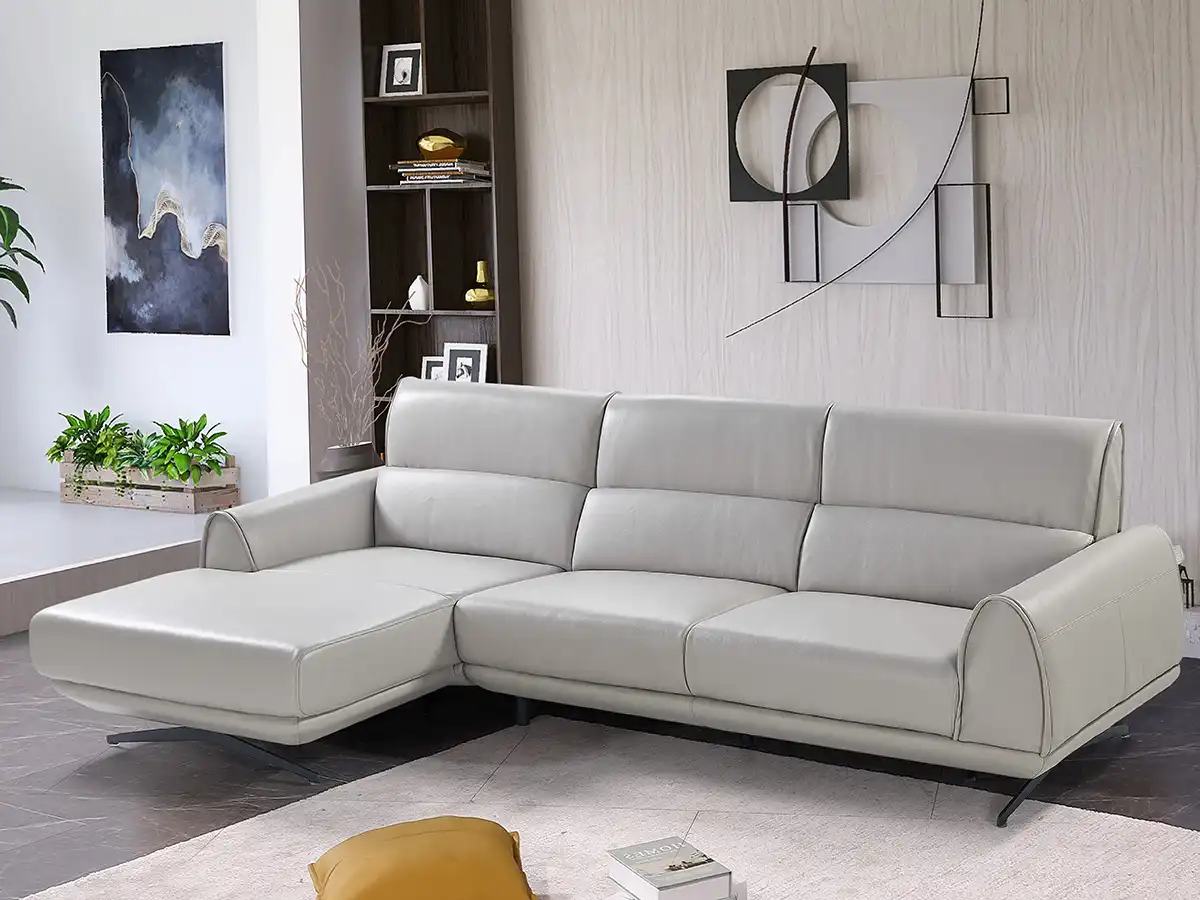 leather sectional with chaise lounge