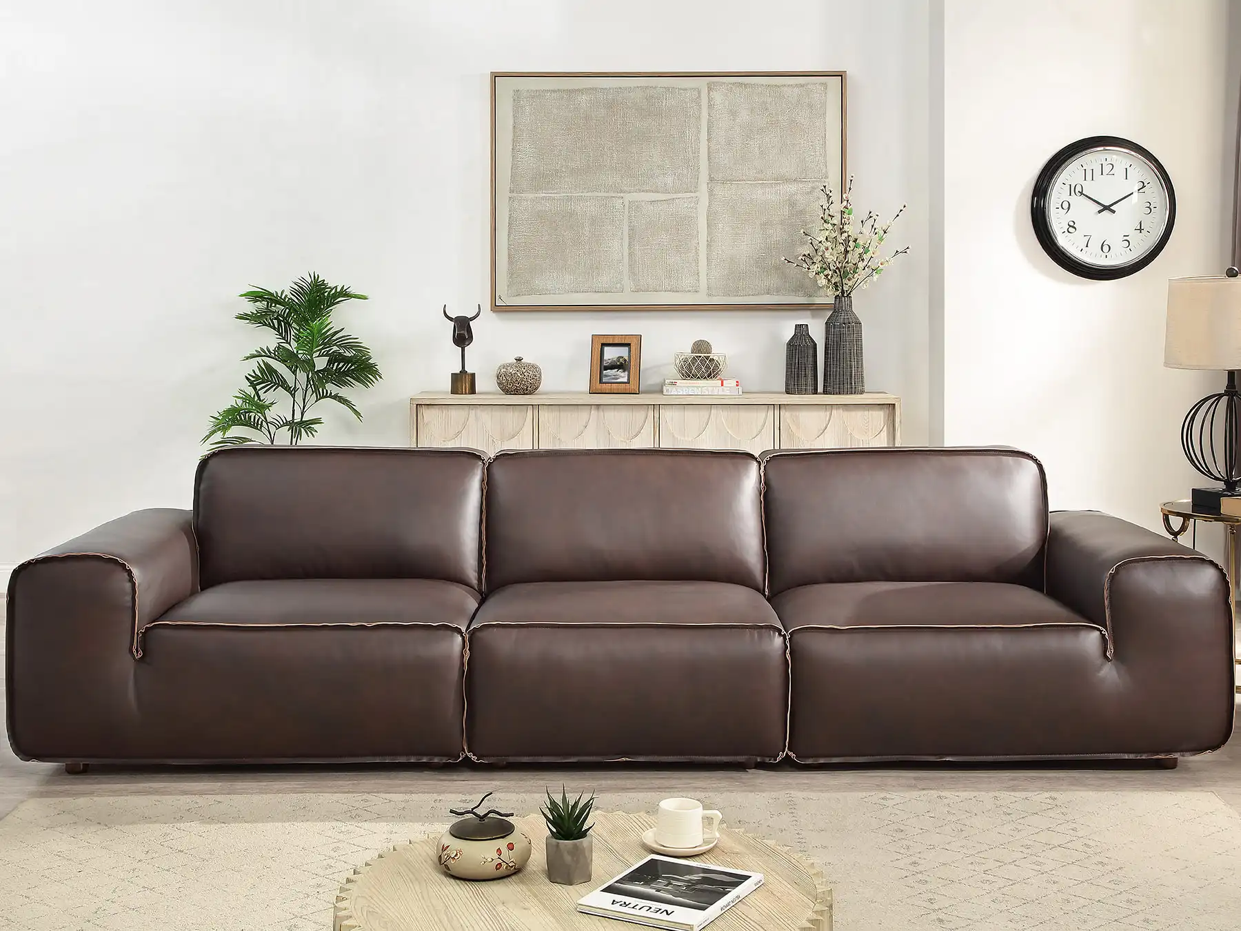 armless 3 seater sofa