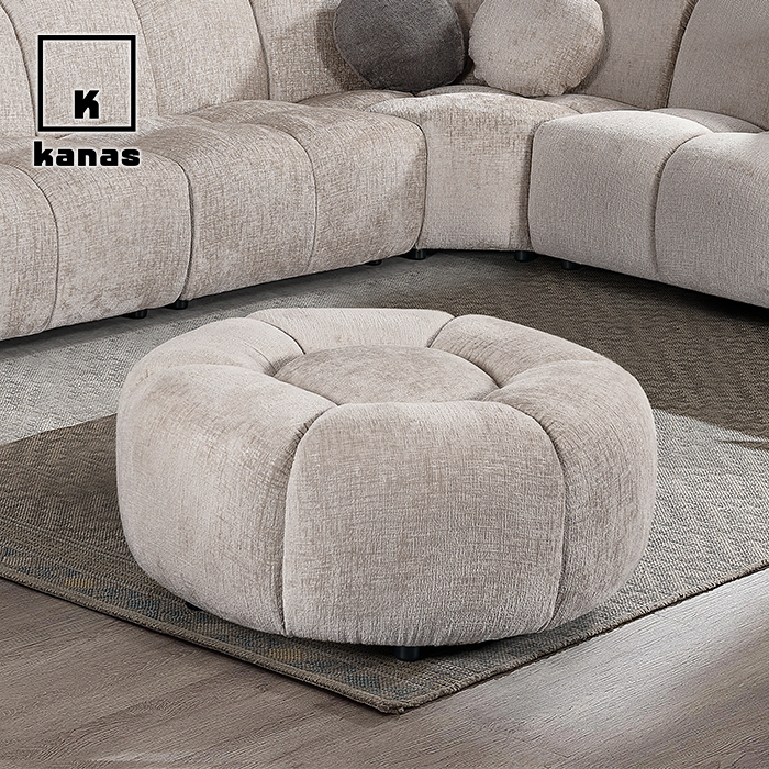 ספה עגולה עם הדום