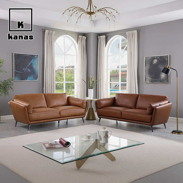 brown love seat sofa