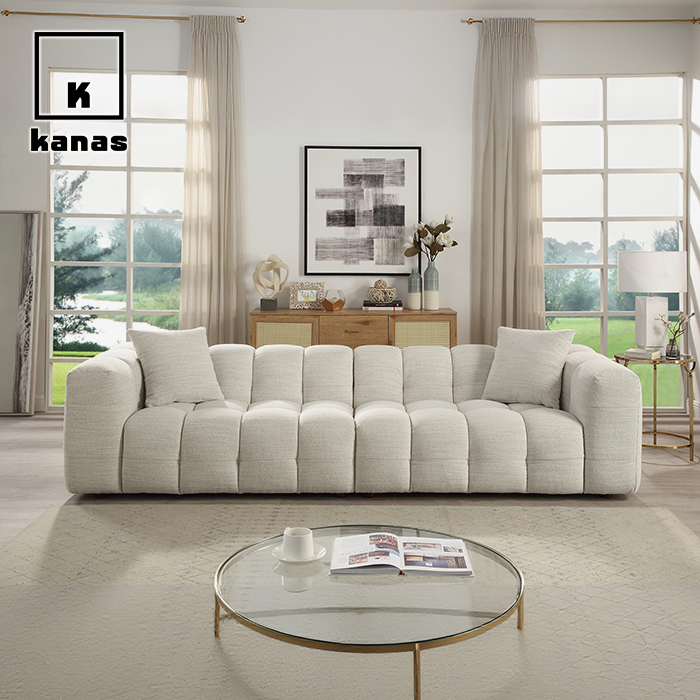 4 seater white sofa