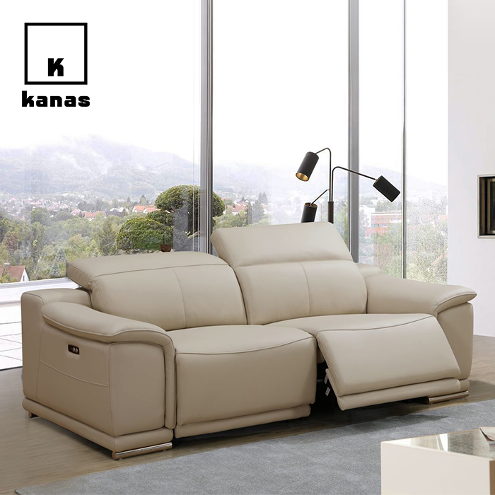 white leather power reclining sofa