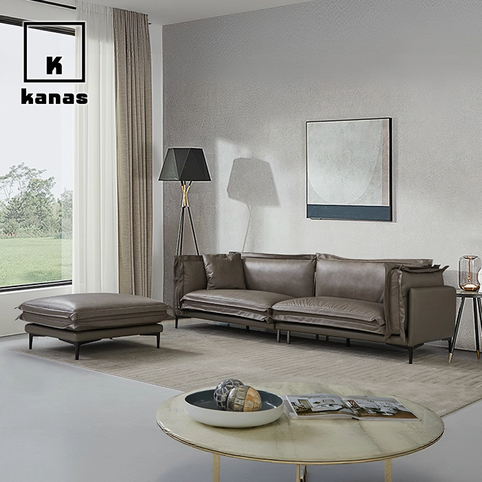 3 seater leather sofas with ottomans