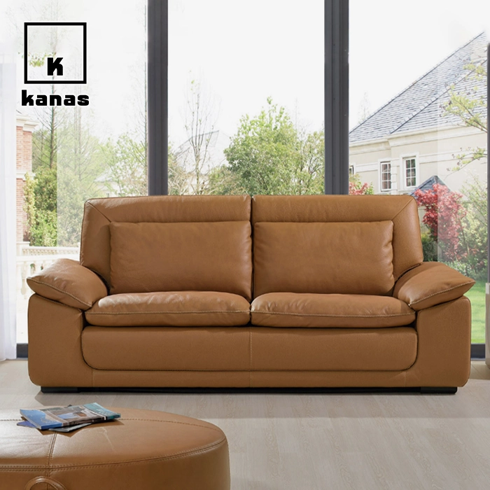 brown leather love seat sofa